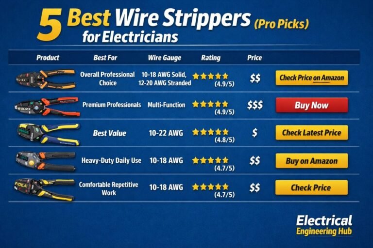 5 Best Wire Strippers for Electricians (Pro Picks)