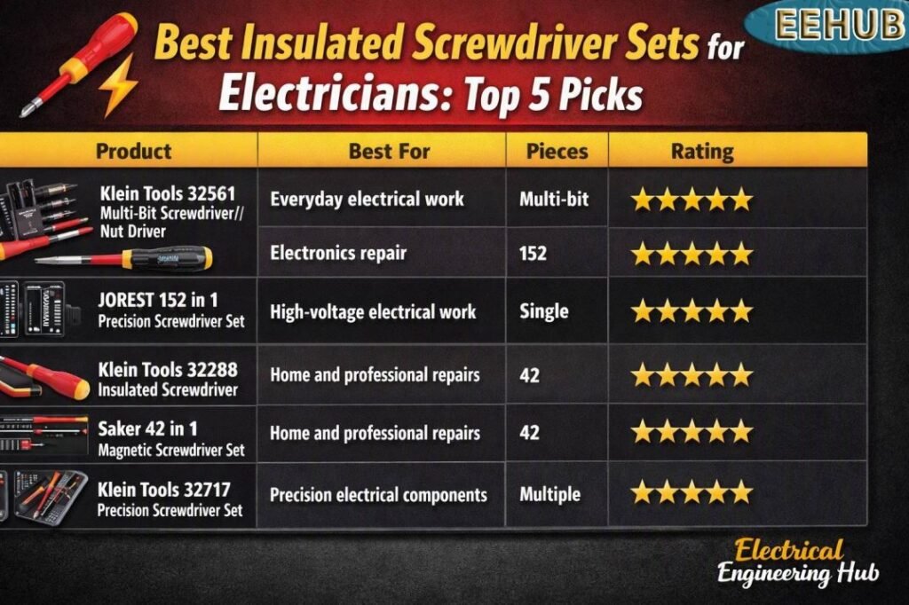 Best Insulated Screwdriver Sets for Electricians: Top 5 Picks