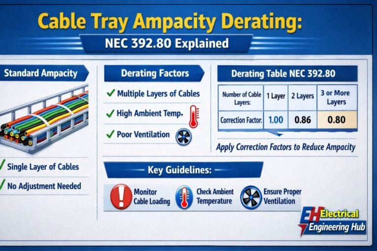 Cable Tray Ampacity Derating NEC 392.80 Explained