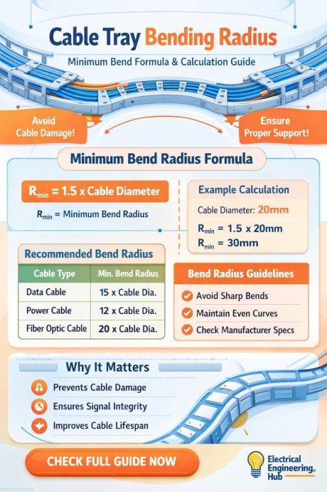Cable Tray Bending Radius Minimum Bend Formula & Calculation Guide