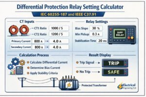 Differential Protection Relay Setting Calculator IEC 60255 187 and IEEE C37.91 Differential Protection Relay Setting Calculator | IEC 60255-187 and IEEE C37.91
