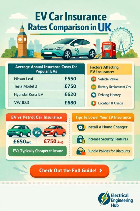 EV Car Insurance Rates Comparison in UK