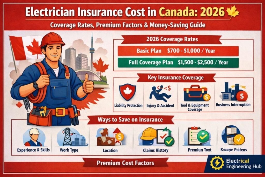 Electrician Insurance Cost in Canada: 2026 Coverage Rates, Premium Factors & Money-Saving Guide 1 Electrician Insurance Cost in Canada 2026 Coverage Rates, Premium Factors & Money-Saving Guide