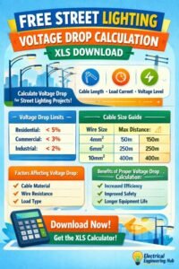 Home 21 Free Street Lighting Voltage Drop Calculation XLS Download
