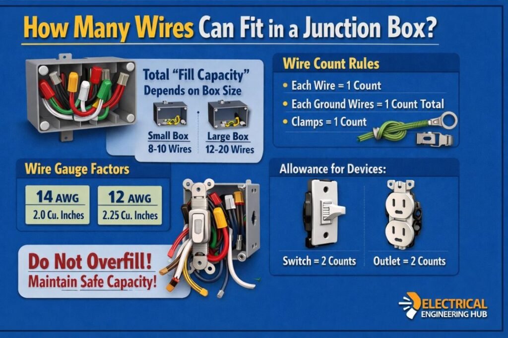 How Many Wires Can Fit in a Junction Box? Best Guide 1 How Many Wires Can Fit in a Junction Box