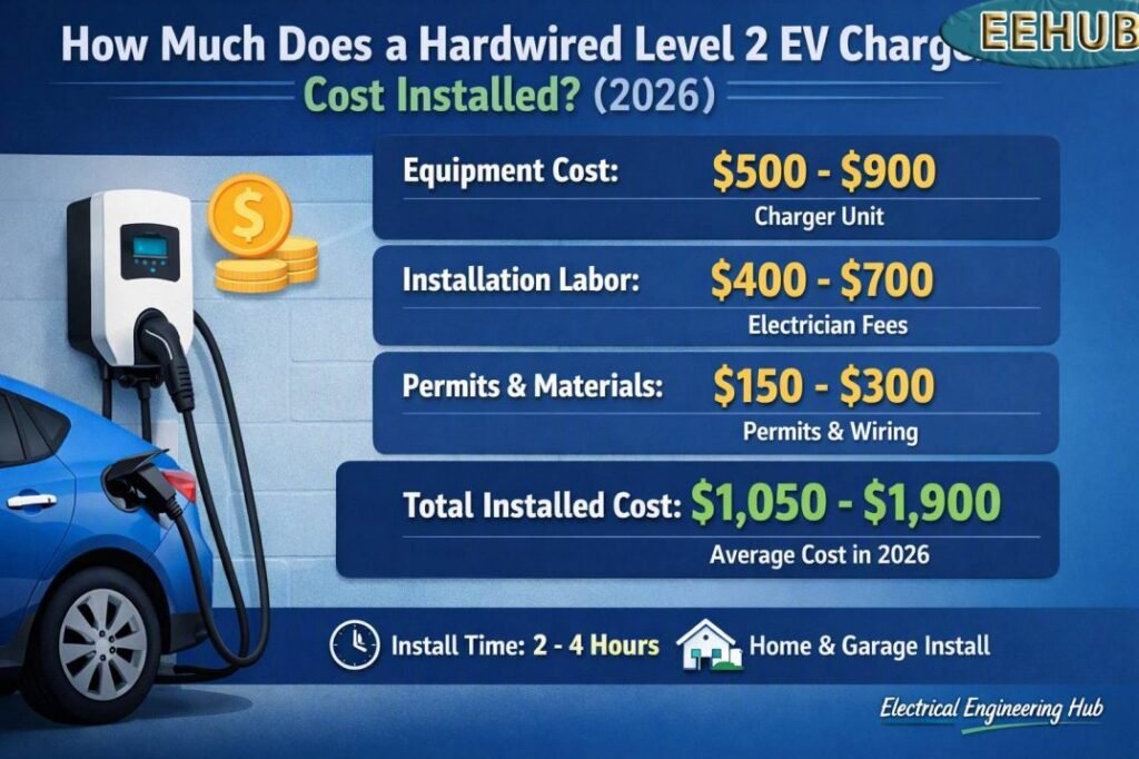 How Much Does a Hardwired Level 2 EV Charger Cost Installed (2026)