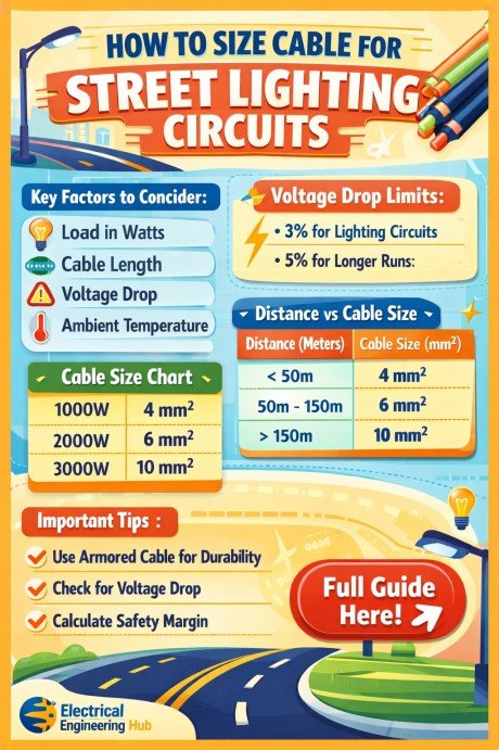 How to Size Cable for Street Lighting Circuits 1 How to Size Cable for Street Lighting Circuits