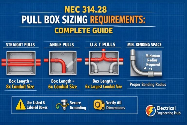 NEC 314.28 Pull Box Sizing Requirements Complete Guide