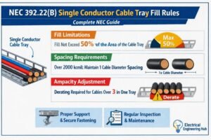 Home 43 NEC 392.22(B) Single Conductor Cable Tray Fill Rules Complete NEC Guide