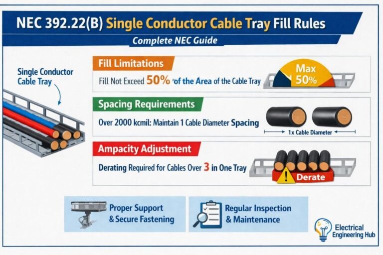 NEC 392.22(B) Single Conductor Cable Tray Fill Rules Complete NEC Guide