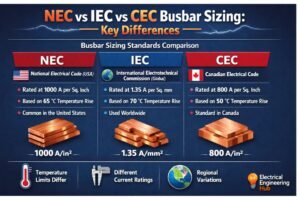 Home 4 NEC vs IEC vs CEC Busbar Sizing Key Differences
