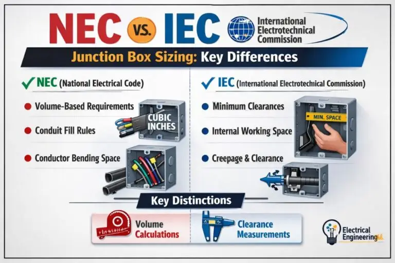 NEC vs. IEC Junction Box Sizing: Important Differences 1 NEC vs. IEC Junction Box Sizing Key Differences