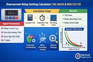 Overcurrent Relay Setting Calculator | IEC 60255 & IEEE C37.112 2 Overcurrent Relay Setting Calculator IEC 60255 IEEE C37.112 Overcurrent Relay Setting Calculator | IEC 60255 & IEEE C37.112