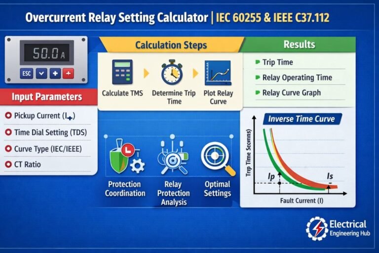 Overcurrent Relay Setting Calculator IEC 60255 & IEEE C37.112