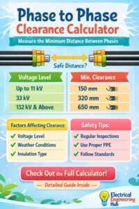 Phase to Phase Clearance Calculator