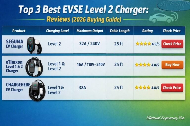 Top 3 Best EVSE Level 2 Charger Reviews (2026 Buying Guide)