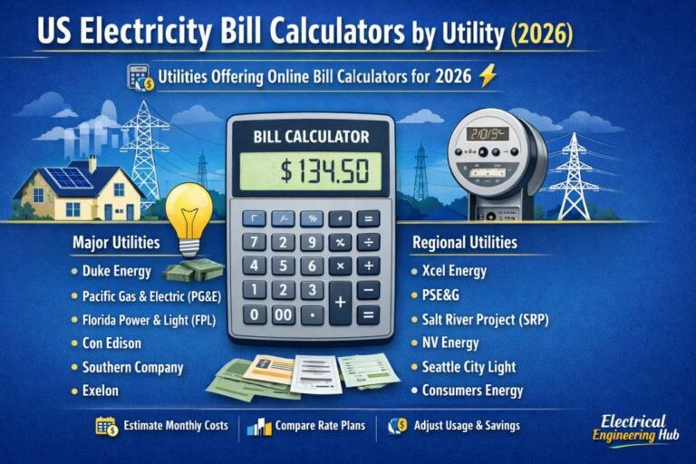 US Electricity Bill Calculators by Utility (2026) 1 US Electricity Bill Calculators by Utility (2026)
