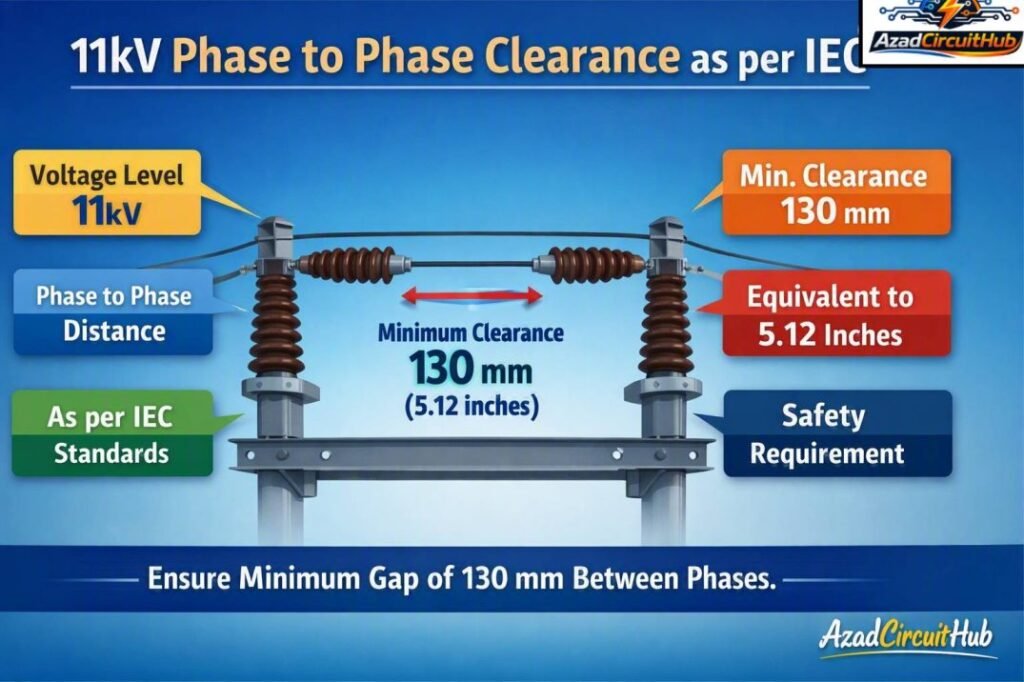 11kV Phase to Phase Clearance as per IEC