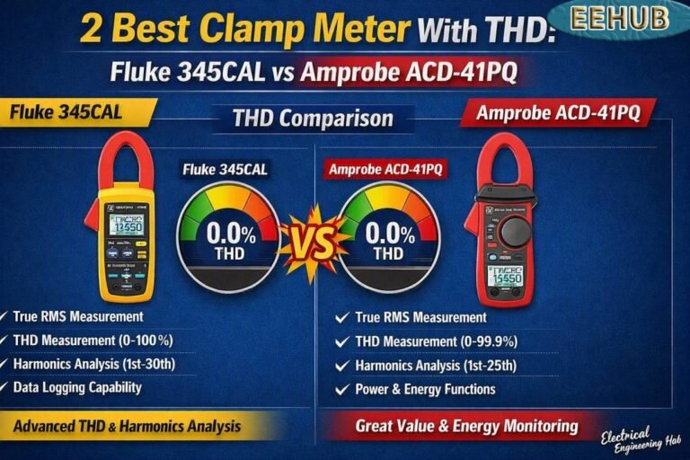 2 Best Clamp Meter With THD Fluke 345CAL vs Amprobe ACD-41PQ