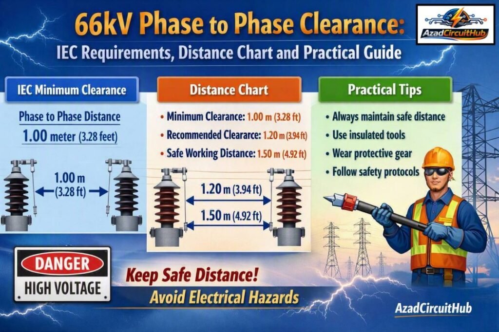 66kV Phase to Phase Clearance IEC Requirements, Distance Chart and Practical Guide