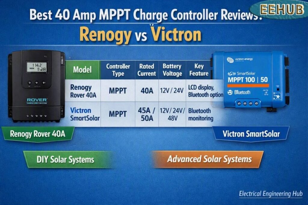 Best 40 Amp MPPT Charge Controller Reviews Renogy vs Victron