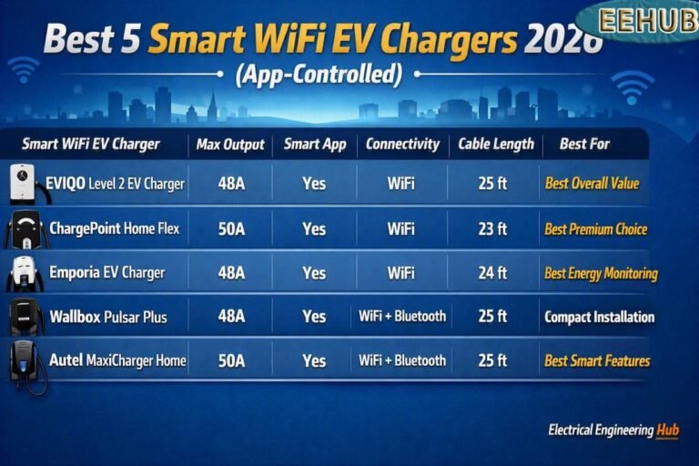 Best 5 Smart WiFi EV Chargers 2026 (App-Controlled)
