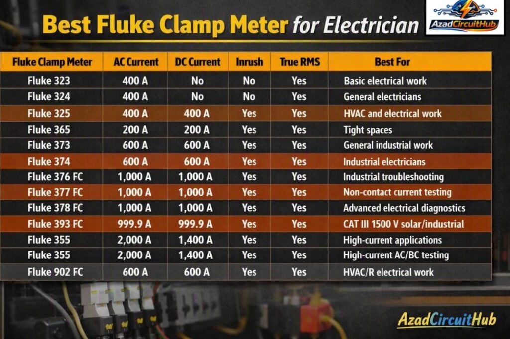Best Fluke Clamp Meter for Electrician 2026 Buying Guide and Top Models