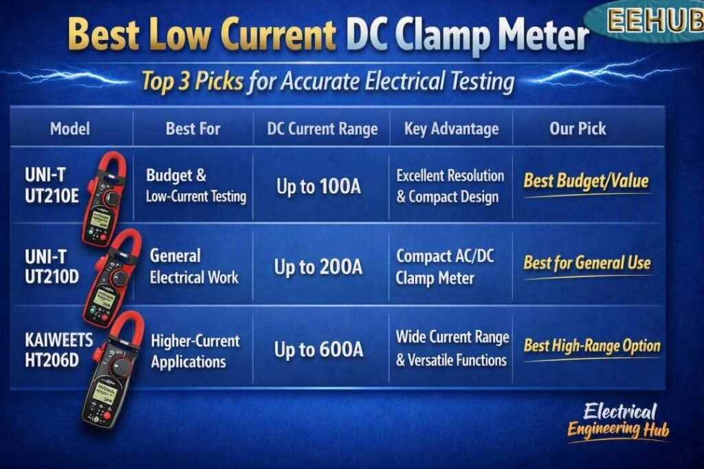 Best Low Current DC Clamp Meter Top 3 Picks for Accurate Electrical Testing