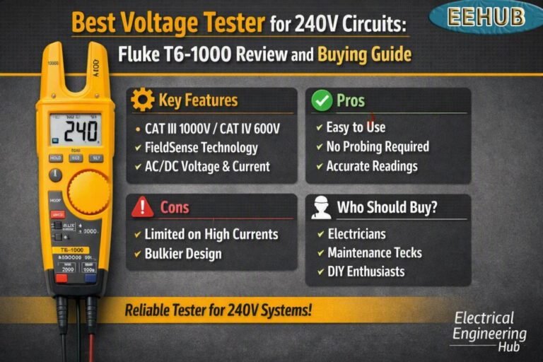 Best Voltage Tester for 240V Circuits Fluke T6-1000 Review and Buying Guide