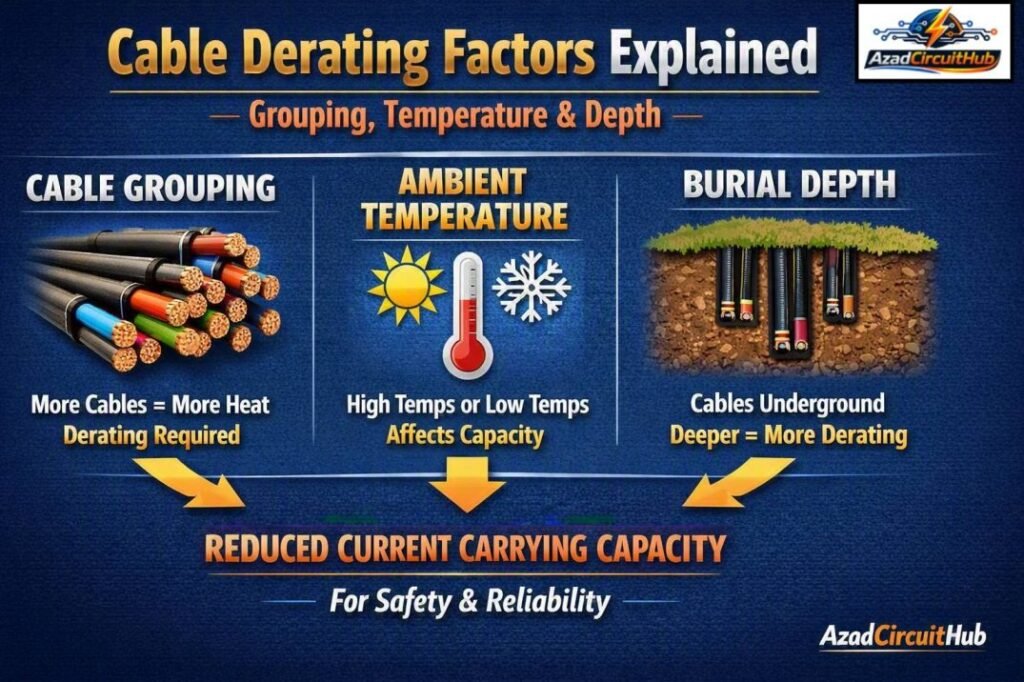 Cable Derating Factors Explained Grouping, Temperature & Depth