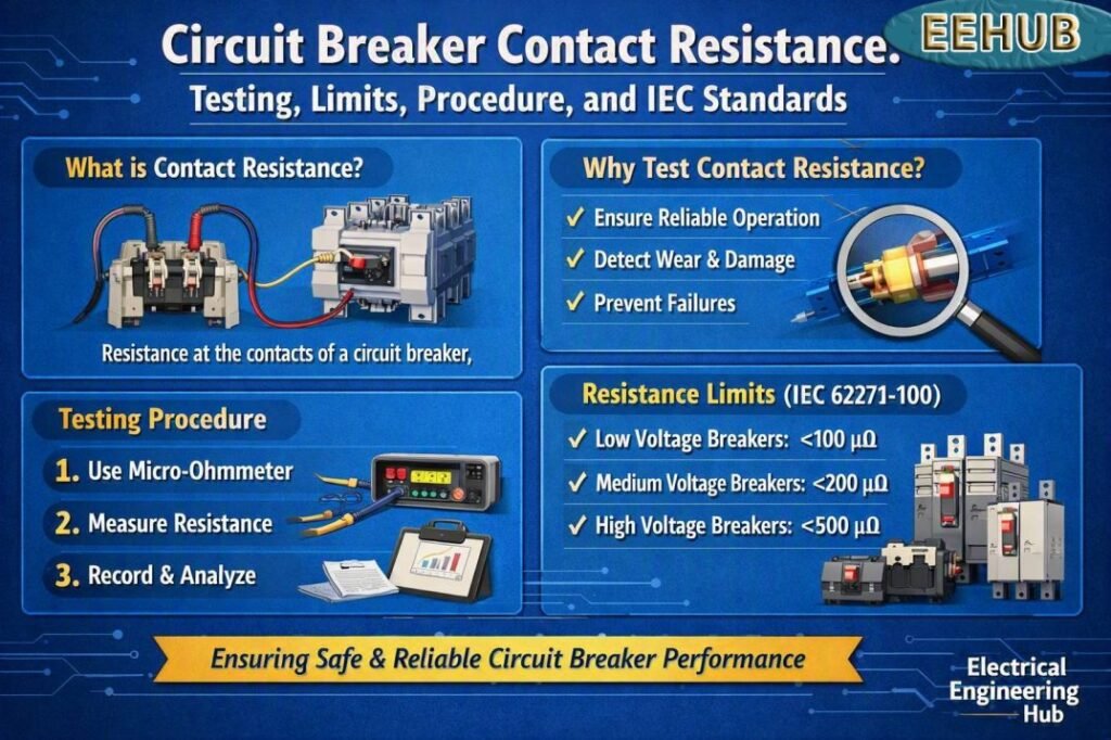 Circuit Breaker Contact Resistance Testing, Limits, Procedure, and IEC Standards