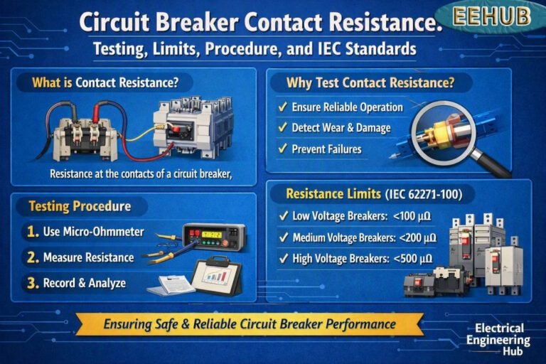 Circuit Breaker Contact Resistance Testing, Limits, Procedure, and IEC Standards