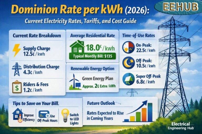 Dominion Rate per kWh (2026): Current Electricity Rates, Tariffs, and Cost Guide 10 Dominion Rate per kWh (2026) Current Electricity Rates, Tariffs, and Cost Guide