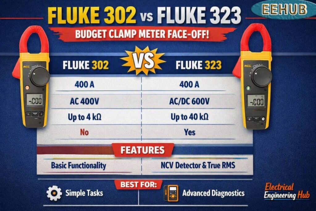 Fluke 302 vs Fluke 323: Budget Clamp Meter Face-Off 1 Fluke 302 vs Fluke 323 Budget Clamp Meter Face-Off