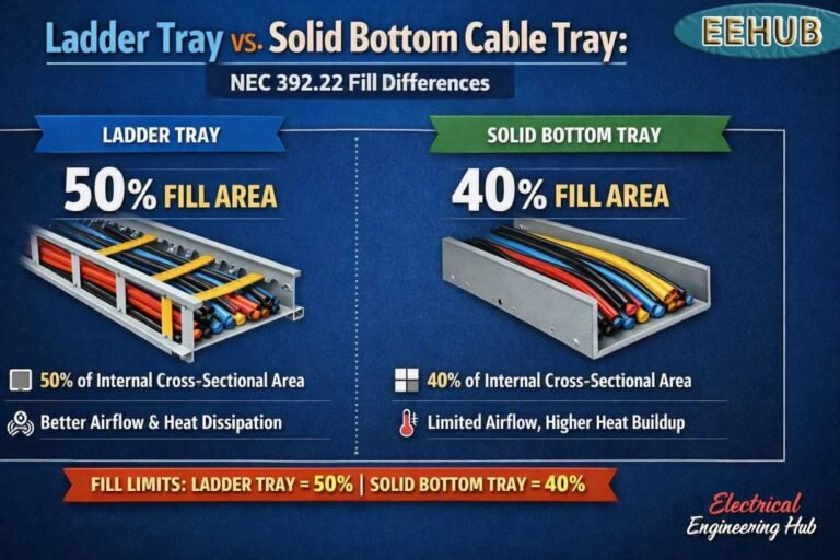 Ladder Tray vs. Solid Bottom Cable Tray: NEC 392.22 Fill Differences 5 Ladder Tray vs. Solid Bottom Cable Tray NEC 392.22 Fill Differences