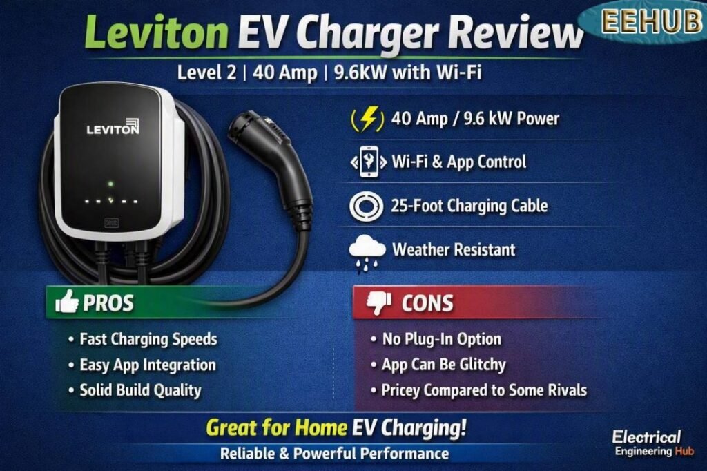 Leviton EV Charger review Level 2 40 Amp 9.6kW with Wi-Fi