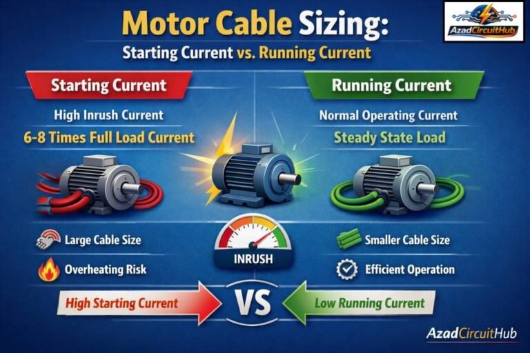Motor Cable Sizing Starting Current vs. Running Current