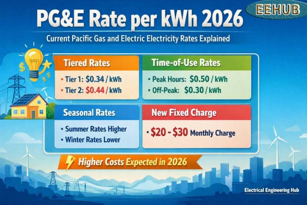 PG&E Rate per kWh 2026: Current Pacific Gas and Electric Electricity Rates Explained 1 PG&E Rate per kWh 2026 Current Pacific Gas and Electric Electricity Rates Explained