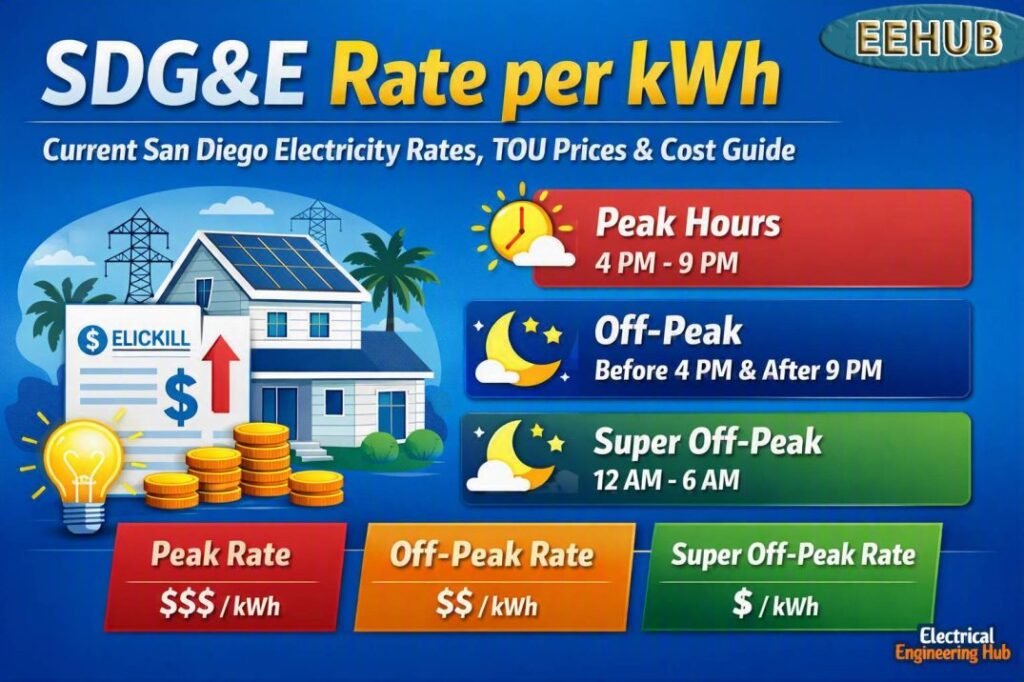 SDG&E Rate per kWh Current San Diego Electricity Rates, TOU Prices & Cost Guide