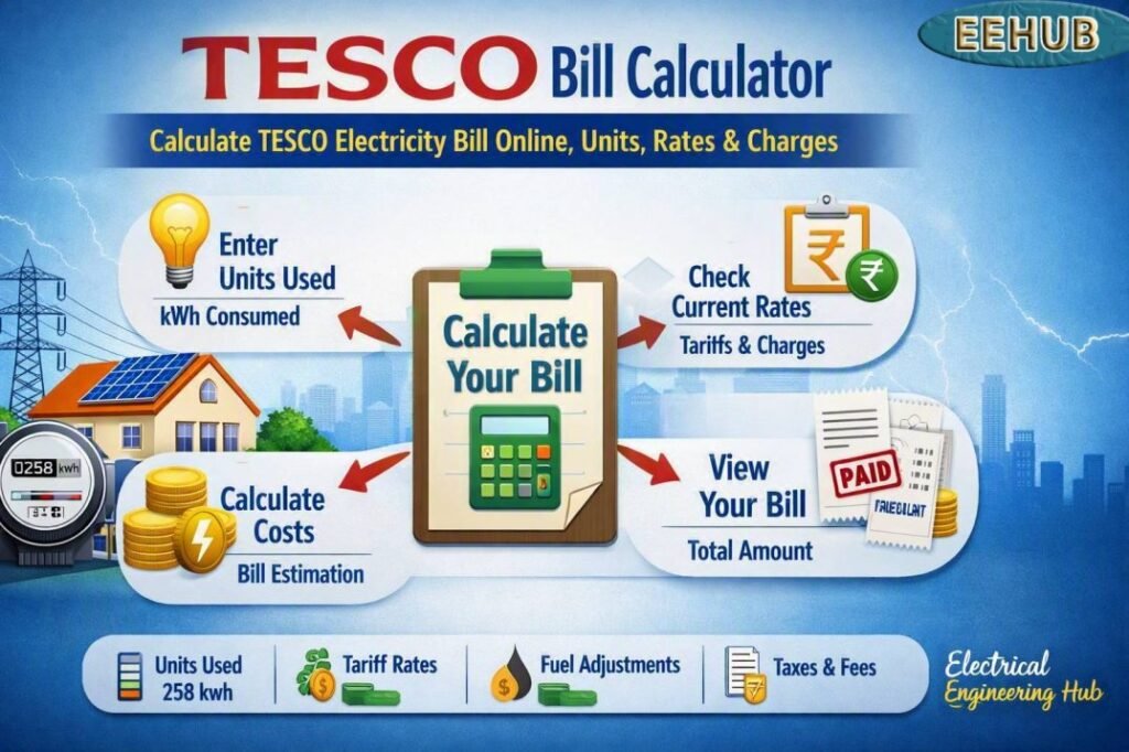 TESCO Bill Calculator Calculate TESCO Electricity Bill Online, Units, Rates & Charges 2026