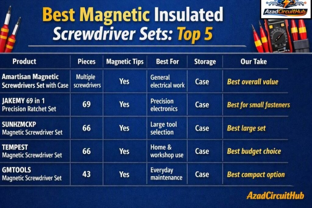 Best Magnetic Insulated Screwdriver Sets Top 5