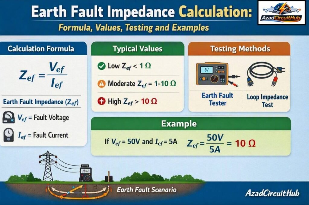 Earth Fault Impedance Calculation: Formula, Values, Testing and Examples 1 Earth Fault Impedance Calculation Formula, Values, Testing and Examples