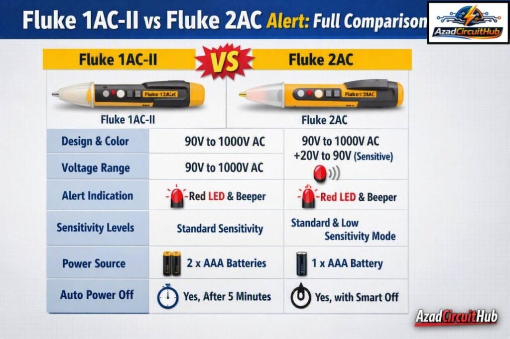 Fluke 1AC-II vs Fluke 2AC Alert: Full Comparison 5 Fluke 1AC-II vs Fluke 2AC Alert Full Comparison