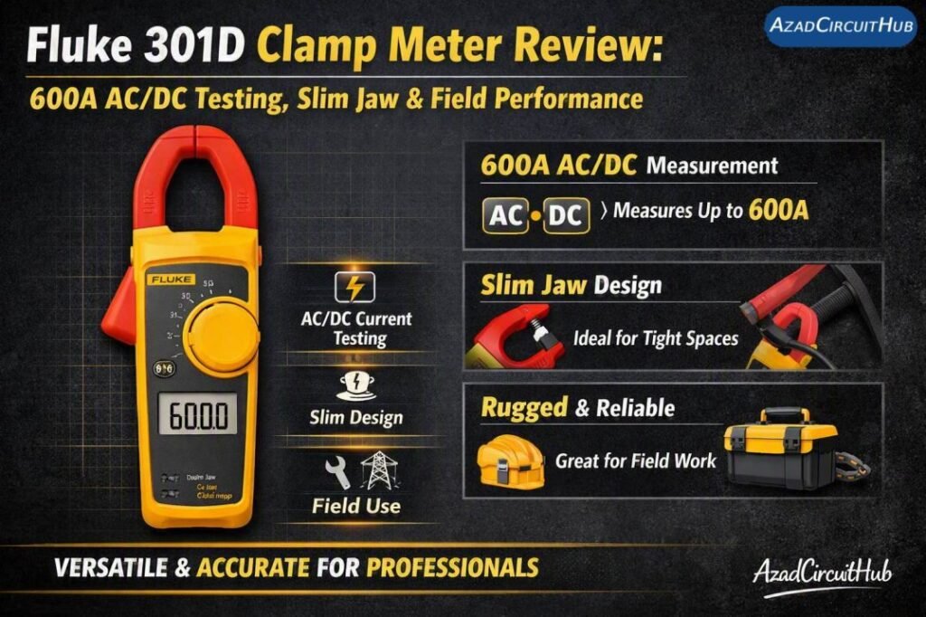 Fluke 301D Clamp Meter Review: 600A AC/DC Testing, Slim Jaw & Field Performance 1 Fluke 301D Clamp Meter Review 600A ACDC Testing, Slim Jaw & Field Performance