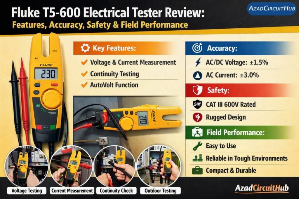 Fluke T5-600 Electrical Tester Review Features, Accuracy, Safety & Field Performance