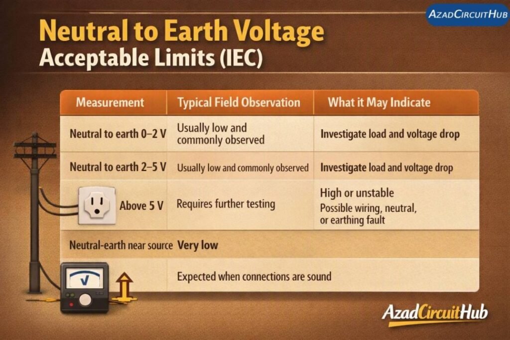 Neutral to Earth Voltage Acceptable Limits (IEC): Best Guide 1 Neutral to Earth Voltage Acceptable Limits (IEC)