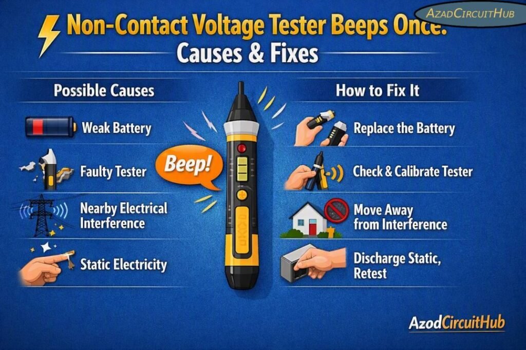 Non-Contact Voltage Tester Beeps Once Causes & Fixes