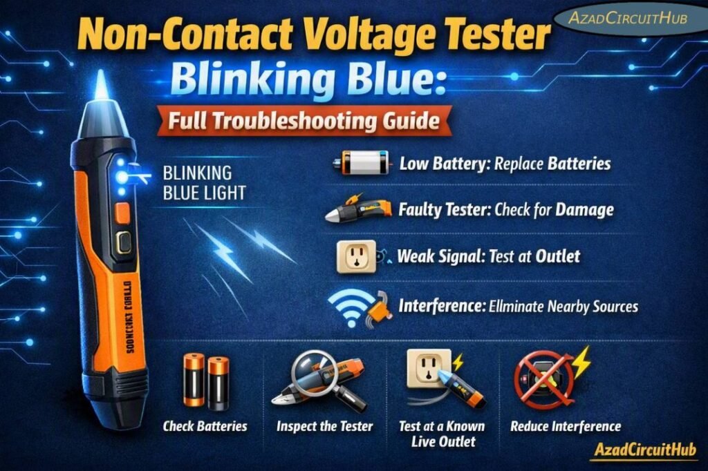 Non-Contact Voltage Tester Blinking Blue Full Troubleshooting Guide