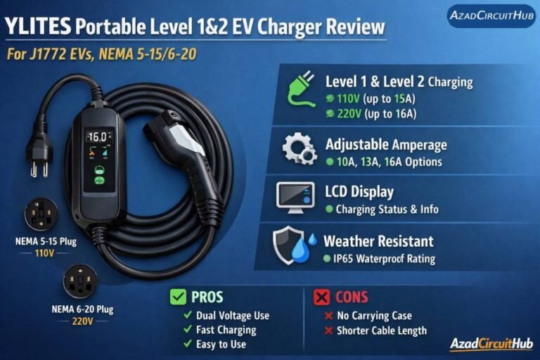 YLITES Portable Level 1&2 EV Charger Review for J1772 EVs, NEMA 5-15/6-20 1 YLITES Portable Level 1&2 EV Charger Review for J1772 EVs, NEMA 5-156-20