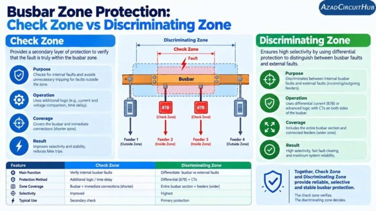 Busbar Zone Protection Check Zone vs Discriminating Zone